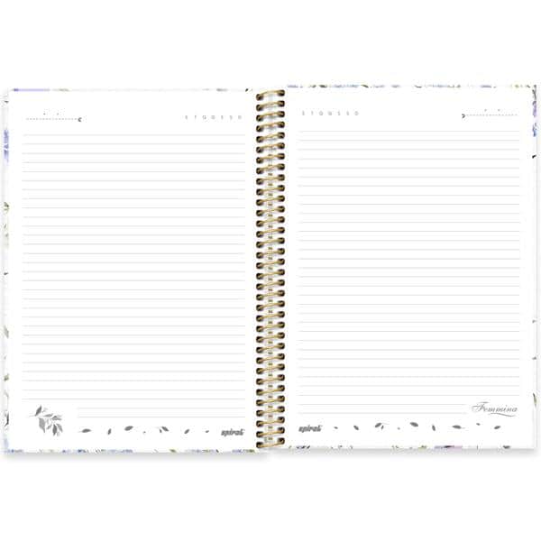 Caderno Universitário Capa Dura, 1 x 1, 80 Folhas, Femmina, 2637918, Spiral Fem - PT 1 UN