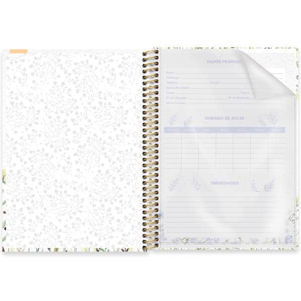 Caderno univ.capa dura 1x1 80fls Femmina 2637925 Spiral Fem PT 1 UN
