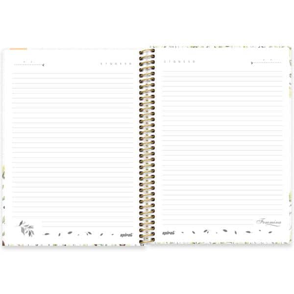 Caderno univ.capa dura 1x1 80fls Femmina 2637925 Spiral Fem PT 1 UN