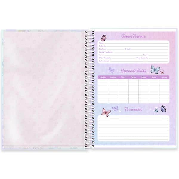Caderno Universitário Capa Dura, 1 x 1, 80 Folhas, Flutter, 2637932, Spiral Flu - PT 1 UN
