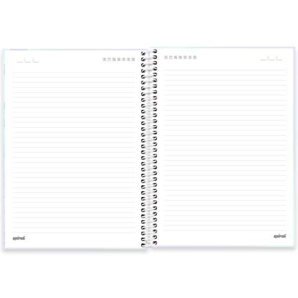 Caderno Universitário Capa Dura, 1 x 1, 80 Folhas, Flutter, 2637932, Spiral Flu - PT 1 UN