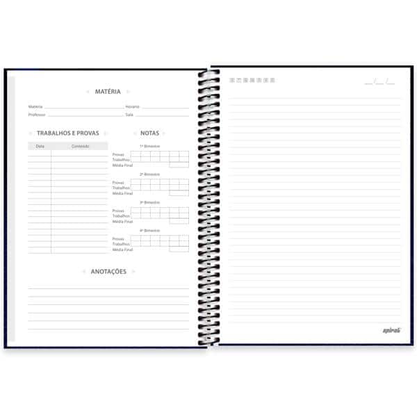 Caderno universitário capa dura 1x1, 80 folhas, Imagem & Mensagem, 2637963, Spiral Ima - PT 1 UN