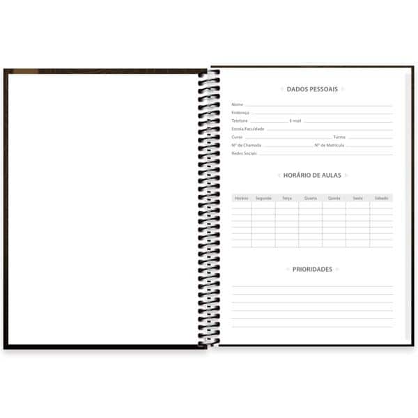 Caderno universitário capa dura 1x1, 80 folhas, Imagem & Mensagem, 2637970, Spiral Ima - PT 1 UN