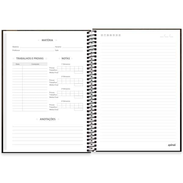 Caderno universitário capa dura 1x1, 80 folhas, Imagem & Mensagem, 2637970, Spiral Ima - PT 1 UN