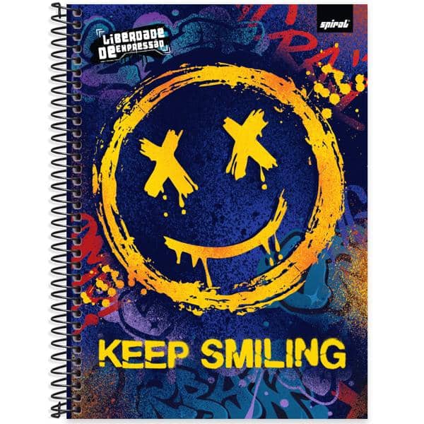 Caderno Universitário Capa Dura, 1 x 1, 80 Folhas, Liberdade de Expressão, 2637987, Spiral Lib - PT 1 UN
