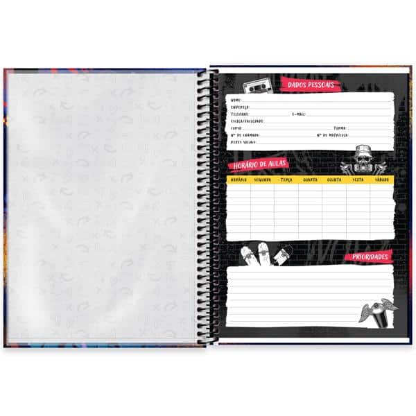 Caderno Universitário Capa Dura, 1 x 1, 80 Folhas, Liberdade de Expressão, 2637987, Spiral Lib - PT 1 UN