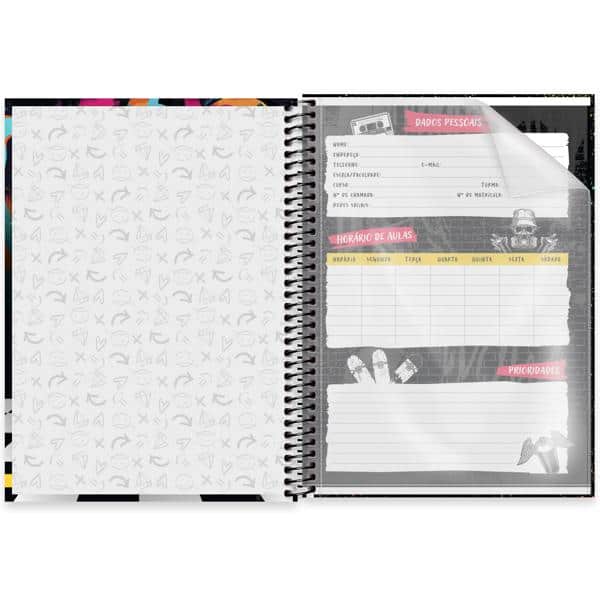 Caderno Universitário Capa Dura, 1 x 1, 80 Folhas, Liberdade de Expressão, 2637994, Spiral Lib - PT 1 UN