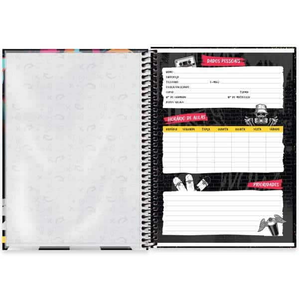 Caderno Universitário Capa Dura, 1 x 1, 80 Folhas, Liberdade de Expressão, 2637994, Spiral Lib - PT 1 UN