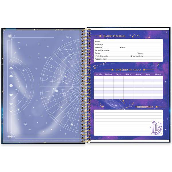 Caderno Universitário Capa Dura, 1 x 1, 80 Folhas, Multiverso, 2638045, Spiral Mult - PT 1 UN