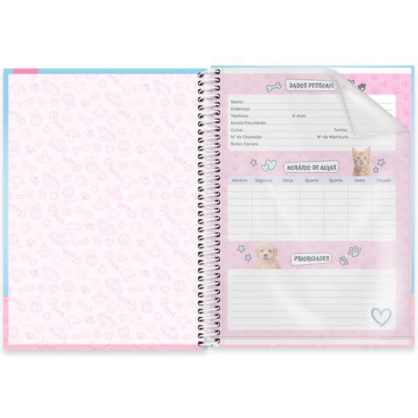 Caderno Universitário Capa Dura, 1 x 1, 80 Folhas, My Pet, 2638052, Spiral Pet - PT 1 UN