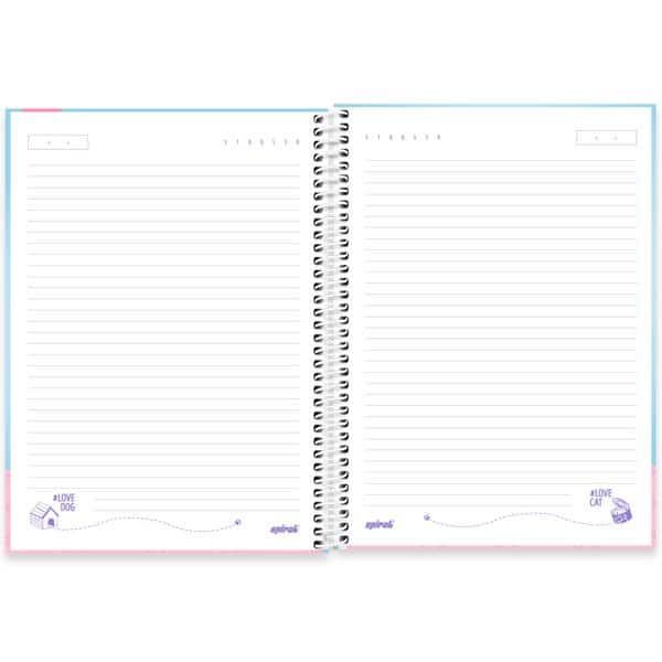 Caderno Universitário Capa Dura, 1 x 1, 80 Folhas, My Pet, 2638052, Spiral Pet - PT 1 UN