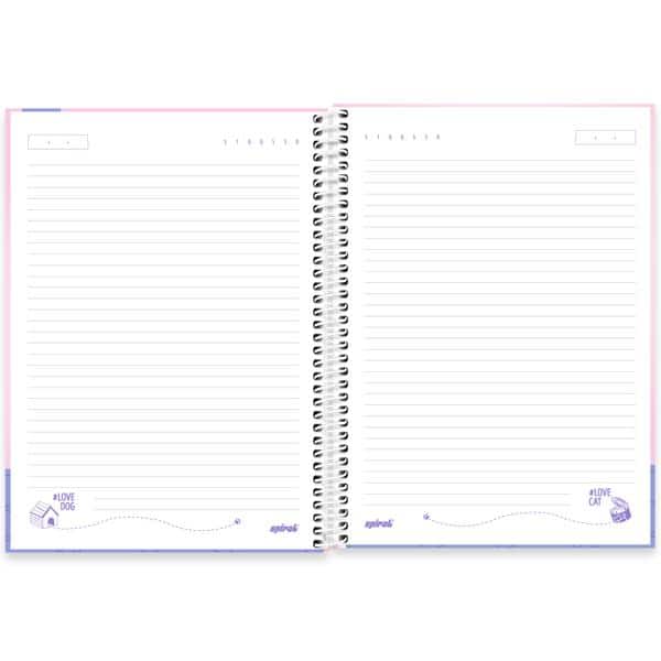 Caderno Universitário Capa Dura, 1 x 1, 80 Folhas, My Pet, 2638069, Spiral Pet - PT 1 UN