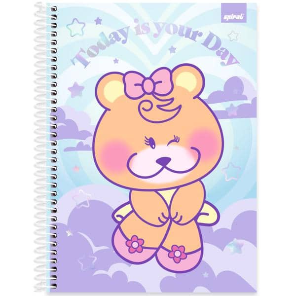 Caderno univ.capa dura 1x1 80fls Pop Pet 2638076 Spiral Pop PT 1 UN