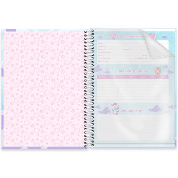Caderno univ.capa dura 1x1 80fls Pop Pet 2638076 Spiral Pop PT 1 UN