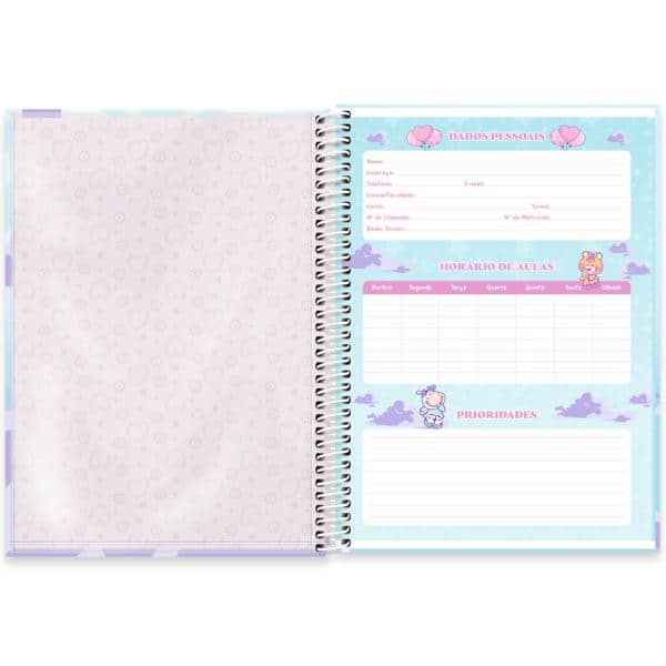 Caderno univ.capa dura 1x1 80fls Pop Pet 2638076 Spiral Pop PT 1 UN