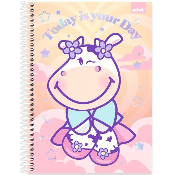 Caderno univ.capa dura 1x1 80fls Pop Pet 2638083 Spiral Pop PT 1 UN