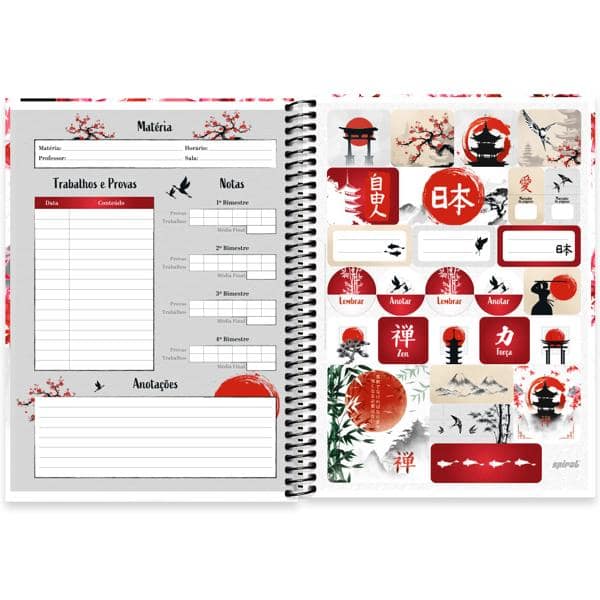 Caderno univ.capa dura 1x1 80fls Zen 2638137 Spiral Zen PT 1 UN