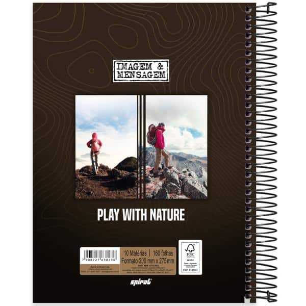Caderno univ.capa dura 10x1 160fls Img&Mens 2638236 Spiral Ima PT 1 UN