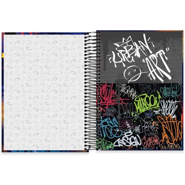 Caderno Universitário Capa Dura, 10 x 1, 160 Folhas, Liberdade de Expressão, Keep Smiling, 2638243, Spiral Lib - PT 1 UN