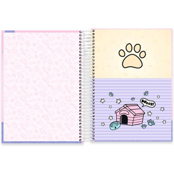 Caderno univ.capa dura 10x1 160fls My Pet 2638311 Spiral Pet PT 1 UN