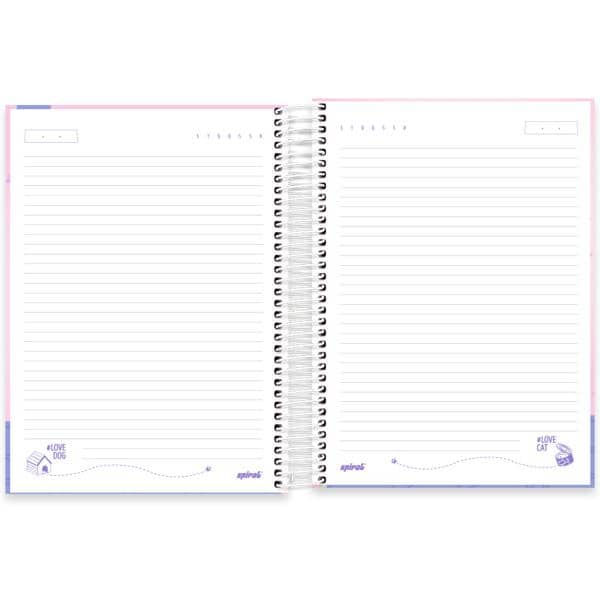 Caderno univ.capa dura 10x1 160fls My Pet 2638311 Spiral Pet PT 1 UN