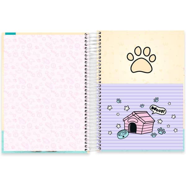 Caderno univ.capa dura 10x1 160fls My Pet 2638328 Spiral Pet PT 1 UN