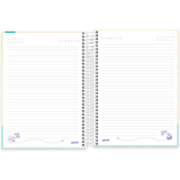 Caderno univ.capa dura 10x1 160fls My Pet 2638328 Spiral Pet PT 1 UN