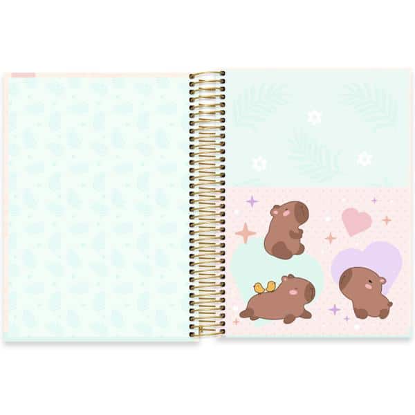 Caderno Universitário Capa Dura, 10 x 1, 160 Folhas, Capivara, 2638366, Spiral Ten - PT 1 UN