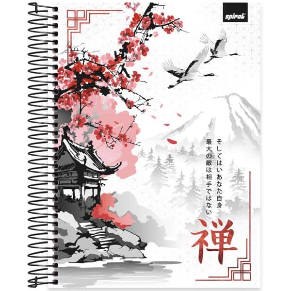 Caderno Universitário Capa Dura, 10 x 1, 160 Folhas, Zen, 2638373, Spiral Zen - PT 1 UN