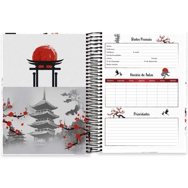 Caderno Universitário Capa Dura, 10 x 1, 160 Folhas, Zen, 2638373, Spiral Zen - PT 1 UN