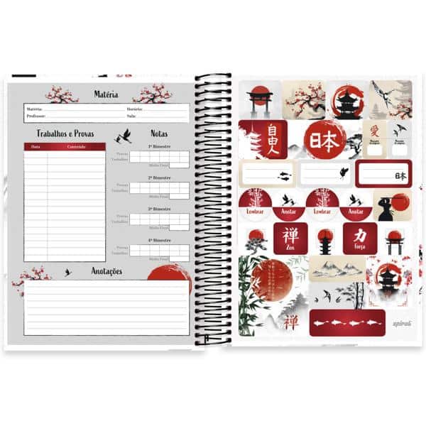 Caderno Universitário Capa Dura, 10 x 1, 160 Folhas, Zen, 2638373, Spiral Zen - PT 1 UN