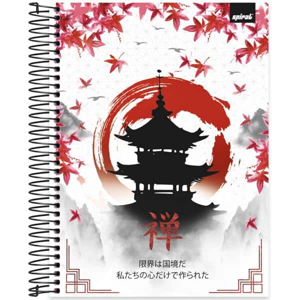 Caderno Universitário Capa Dura, 10 x 1, 160 Folhas, Zen, 2638380, Spiral Zen - PT 1 UN