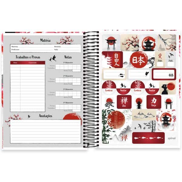 Caderno Universitário Capa Dura, 10 x 1, 160 Folhas, Zen, 2638380, Spiral Zen - PT 1 UN