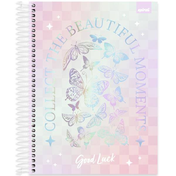 Caderno Universitário Capa Dura, 15 x 1, 240 Folhas, Flutter, 2638472, Spiral Flu - PT 1 UN
