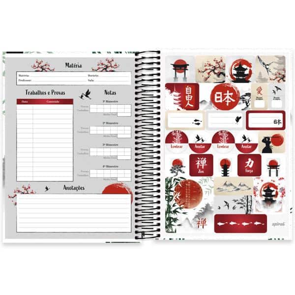 Caderno Universitário Capa Dura, 15 x 1, 240 Folhas, Zen, 2638533, Spiral Zen - PT 1 UN