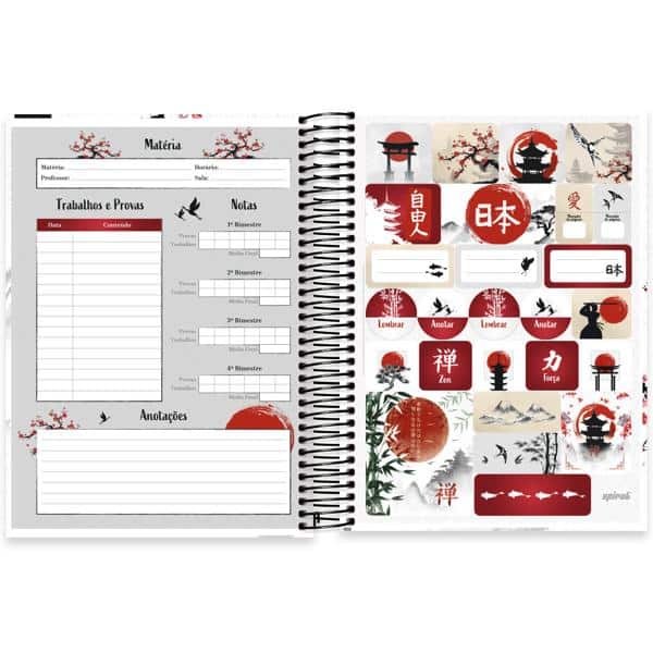 Caderno Universitário Capa Dura, 15 x 1, 240 Folhas, Zen, 2638540, Spiral Zen - PT 1 UN