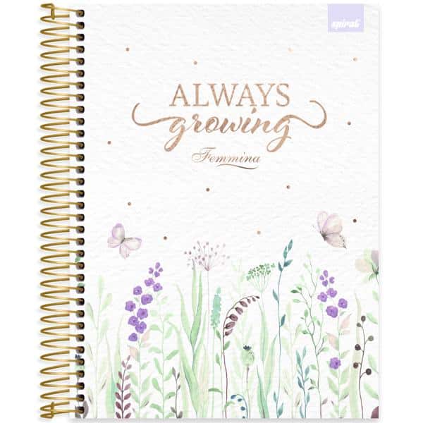 Caderno univ.capa dura 20x1 320fls Femmina 2638557 Spiral Fem PT 1 UN