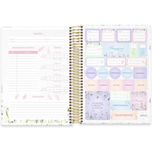 Caderno univ.capa dura 20x1 320fls Femmina 2638557 Spiral Fem PT 1 UN
