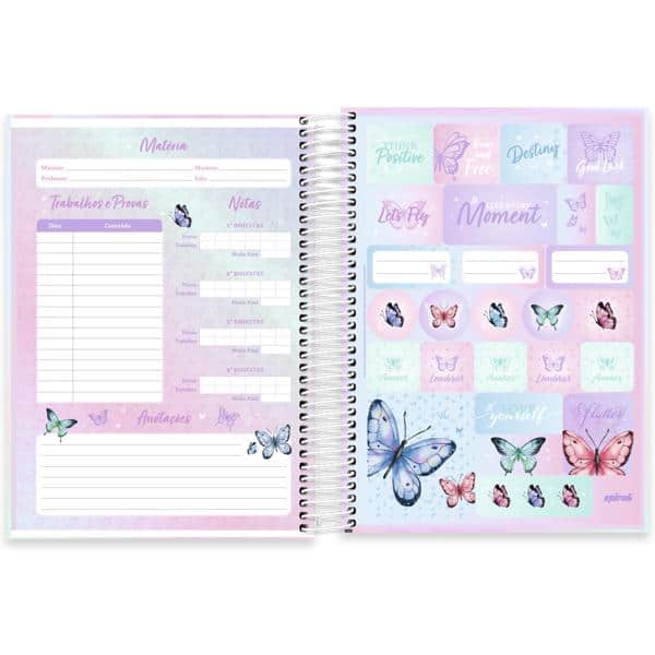 Caderno Universitário Capa Dura, 20 x 1, 240 Folhas, Flutter, 2638564, Spiral Flu - PT 1 UN