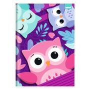 Caderno Universitário Capa Dura, Costurado, 80 folhas, Corujinhas, 2638649, Spiral Cor - PT 1 UN