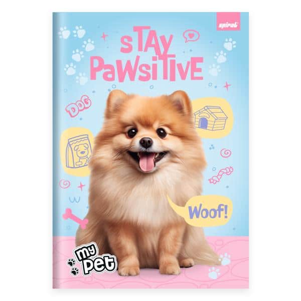 Caderno Universitário Capa Dura, Costurado, 80 folhas, My Pet, 2638663, Spiral Pet - PT 1 UN