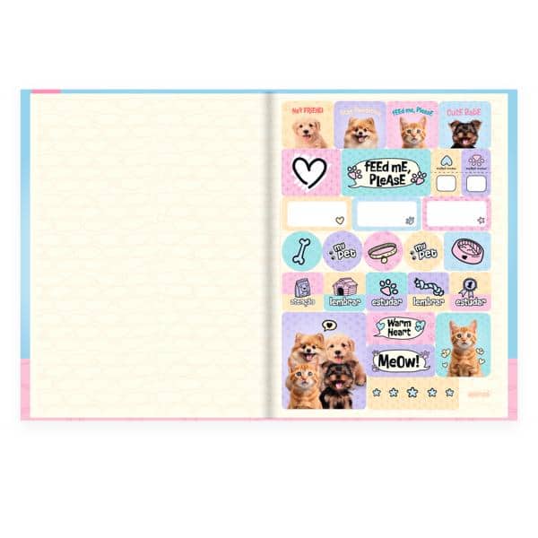 Caderno Universitário Capa Dura, Costurado, 80 folhas, My Pet, 2638663, Spiral Pet - PT 1 UN