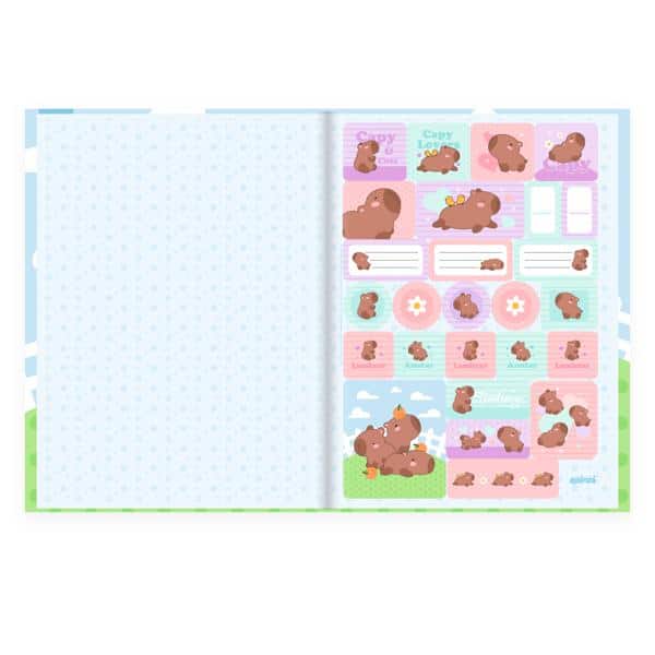 Caderno Universitário Capa Dura, Costurado, 80 folhas, Capivara, 2638687, Spiral Ten - PT 1 UN