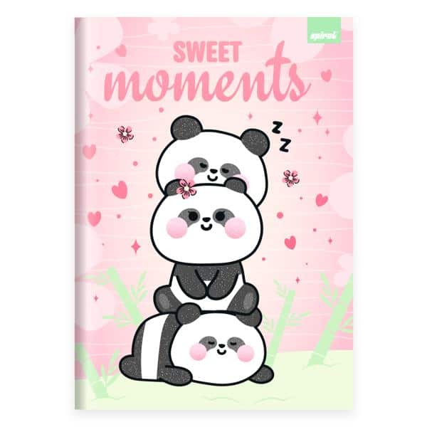 Caderno Universitário Capa Dura, Costurado, 80 folhas, Panda, 2638694, Spiral Ten - PT 1 UN