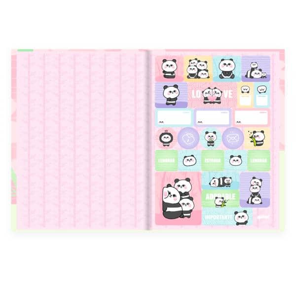 Caderno Universitário Capa Dura, Costurado, 80 folhas, Panda, 2638694, Spiral Ten - PT 1 UN