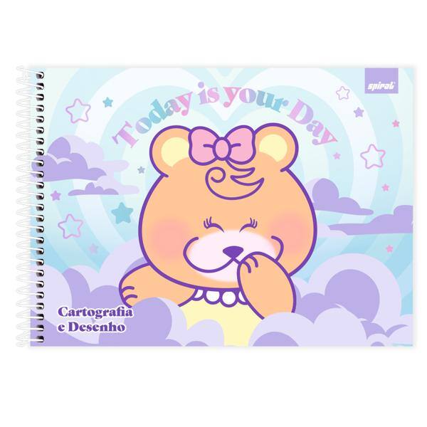 Caderno cartografia capa dura 48fl Pop Pet 2638731 Spiral Pop PT 1 UN