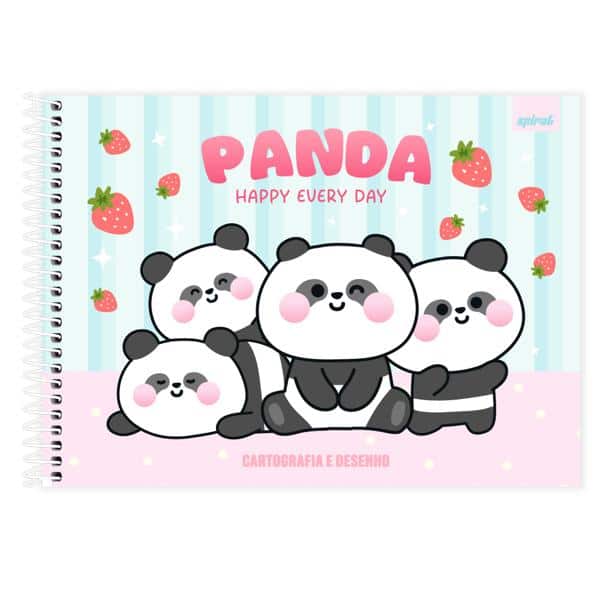 Caderno de cartografia e desenho, Capa dura, 48 folhas, Panda, 2638755, Spiral Ten - PT 1 UN Caderno de cartografia e desenho, Capa dura, 48 folhas, Panda, 2638755, Spiral Ten - PT 1 UN