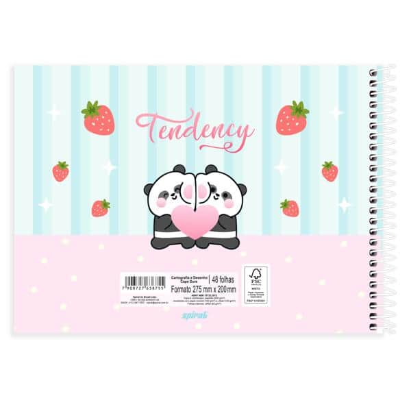 Caderno de cartografia e desenho, Capa dura, 48 folhas, Panda, 2638755, Spiral Ten - PT 1 UN Caderno de cartografia e desenho, Capa dura, 48 folhas, Panda, 2638755, Spiral Ten - PT 1 UN