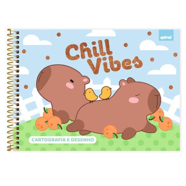 Caderno cartografia capa dura 80fls Capivara 2638816 Spiral Ten PT 1 UN