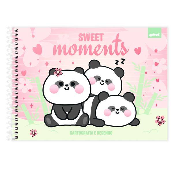 Caderno cartografia capa dura 80 folhas, Panda, 2638823, Spiral Ten - PT 1 UN
